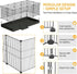 Guinea Pig Cages DIY Small Animal Playpen with Waterproof Liner, Expandable Cage for Guinea Pigs, Metal Wire Yard Fence