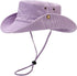 Unisex Cotton Boonie Hat, Packable Summer Outdoor Fishing Bucket Hat with String for Women Men