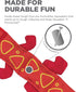 Outward Hound Fire Biterz Red Lizard Plush Firehose Material Interactive Dog Toy, Large