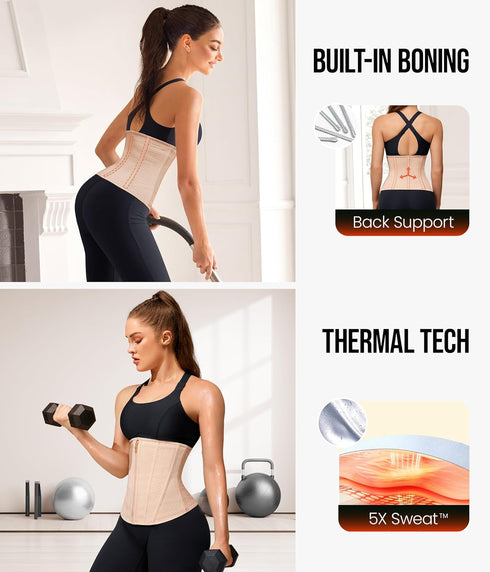 Corset Junlan Sweat Waist Trainer for Women - Sweat Band for Working Out