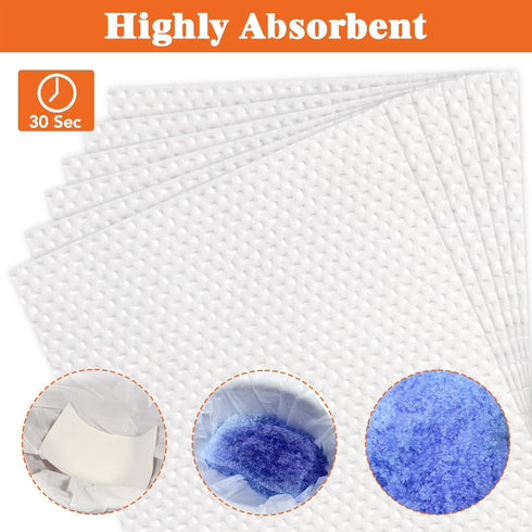 DEEKI 50 Packs Disposable Potty Absorbent Pads Super Absorbent Potty Pads Toilet Chair Liners for Training Toddlers