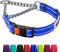 CollarDirect Martingale Dog Collar with Stainless Steel Chain, Reflective Quick Release Buckle for Medium Dogs, Blue