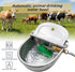 85oz, 304 3/4" Automatic Dog Water Bowl Dispenser Stainless Steel Self-Filling Bowl with Brass Float Valve for Outdoor