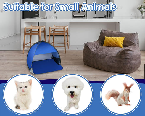 Mini Tent for Pets, Small Dog Tent for Beach, Portable Pop Up Sun Shade Shelter with Phone Compartment for Camping