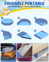 Portable Dog Pool - PVC Collapsible Swimming Pool for Pets, Hard Plastic Bathtub (S-32" x 8" Light Grey)