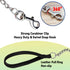 Heavy Duty Dog Leash 6ft, Metal Pet Lead with Stainless Steel Links for Medium Large Dogs (Black)