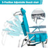 Generic Backpack 5 Beach Chairs Low Position Beach Chair with Pouch Straps Folding Lightweight Reclining Aluminum Lay