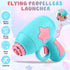 Generic Bamboo Dragonfly Catapult Launcher, Cat Toy Spinning Flying Saucer Launcher, Interactive Cat Toy with Glowing