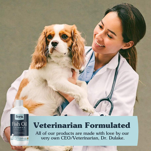 Fera Pets Fish Oil for Dogs & Cats, 16oz, Vet Created, for Skin, Immune & Brain Function