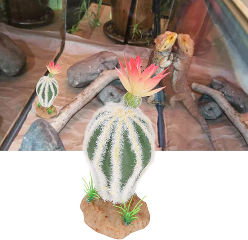 HEEPDD Artificial Cactus Plant, Aquarium Landscaping Decoration for Fish Tank and Reptile Terrarium
