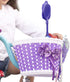 Girl’s Bicycle Decorations Set, Fun Decor with Beads, Rear View Mirror, Water Bottle, Handlebar Streamers & Basket