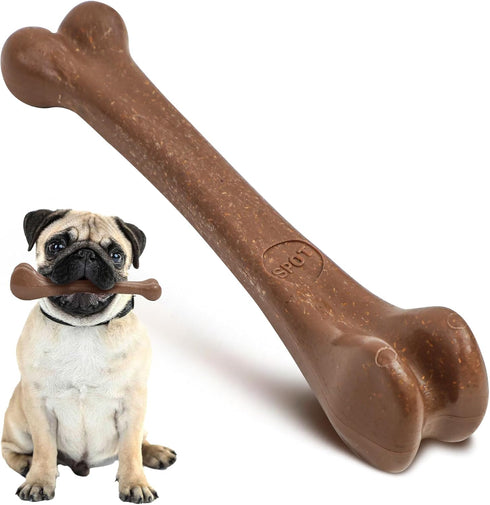 SPOT Bam-Bones Bone - Durable Long Lasting Dog Chew for Light to Moderate Chewers, 7.25in, Bacon Flavor