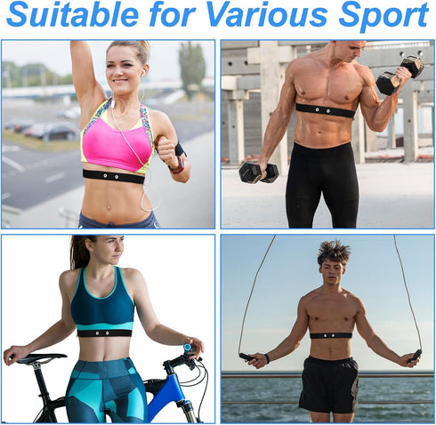 YBEATY Heart Rate Monitor Chest Band Strap Replacement Adjustable Soft Heart Rate Monitor Chest Replacement Strap