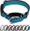 Martingale Dog Collar, Adjustable Reflective Nylon No Pull Collar with Buckle for Small Medium Large Dogs (Blue M)