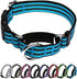 Martingale Dog Collar, Adjustable Reflective Nylon No Pull Collar with Buckle for Small Medium Large Dogs (Blue M)