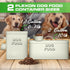Plexon 1.5 7 lbs, Metal Dog Food Storage Container with Scoop - Small Dog Food Container Holder Treat Jar Bin with Lid