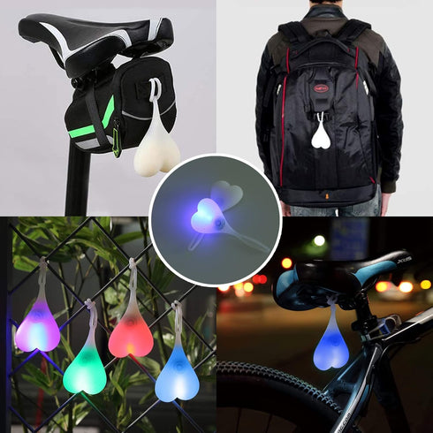 LED Bicycle Rear Lights, Bike Reflectors Night Essential Cycling Balls Tail Light Waterproof Silicone Warning Light