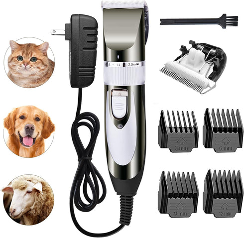 12V Professional Dog Clippers for Grooming - Electric Sheep Shears, Heavy Duty Animal Hair Trimmers