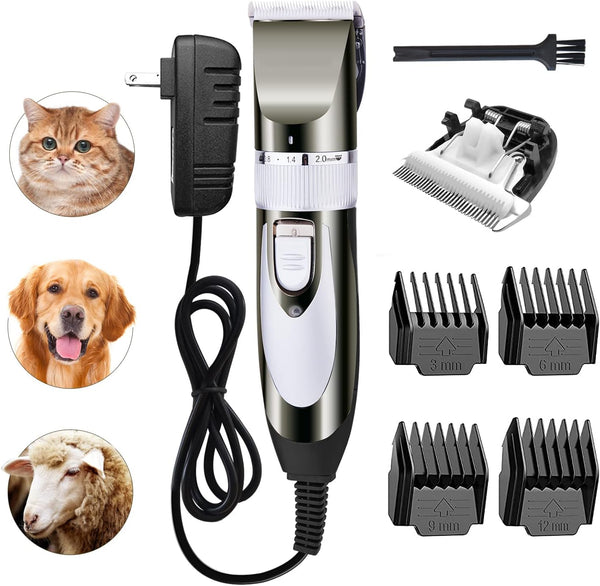 12V Professional Dog Clippers for Grooming - Electric Sheep Shears, Heavy Duty Animal Hair Trimmers