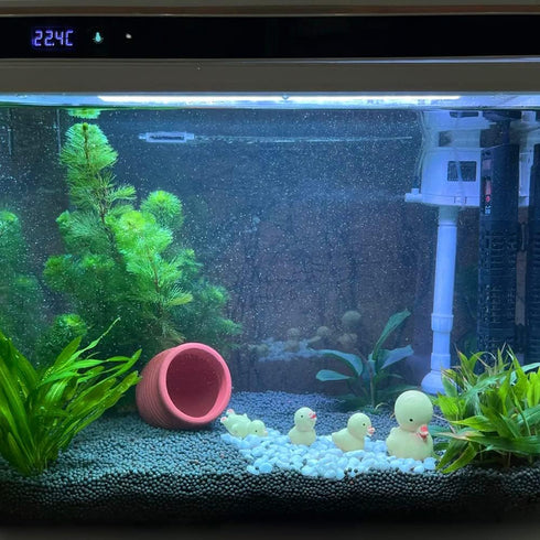 Fish Tank Decorations - Ceramic Pot Cave Aquarium Accessories for Fighting Fish, Shrimp, Cichlids to Play, Breed, Hide,