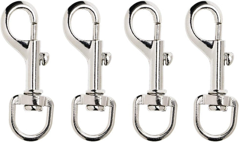 Penta Angel 4Pcs Heavy Duty Dog Leash Clasp Snap Hooks Clips with Spring Buckle for Pet Collar