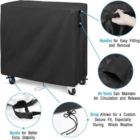 80 32"L18"W32"H, Cooler Cart Cover for Most Quart Rolling Cooler Cart Cover, Waterproof Patio Cooler Covers Outdoor