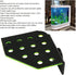 Magnetic Coral Frag Rack, Fluorescent Green Acrylic with 13 Holes, Safe Stable for Saltwater Aquarium and Fish Tanks