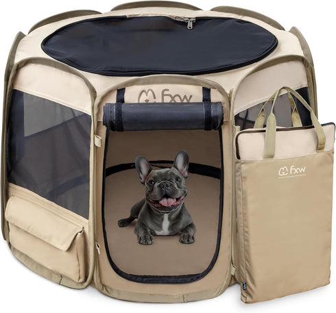 FXW Gotent Unleashed Dog Playpen Designed for Indoor/Outdoor/Travel Use, Suitable for Puppy