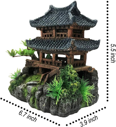 Classical Resin Castle Decorations - Realistic Details Castle for Fish Tank Aquarium Accessories