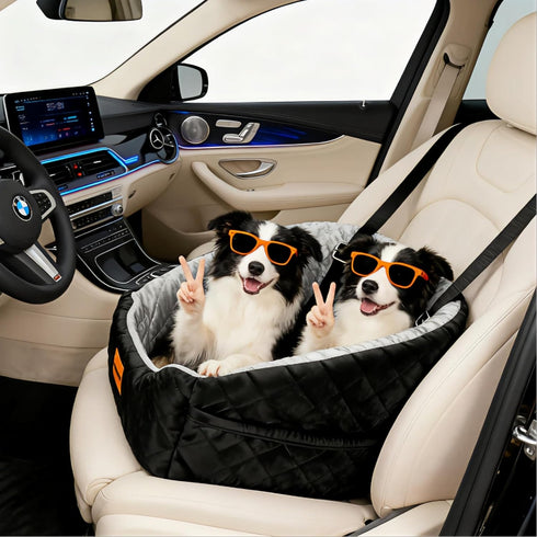 NETSEKEPET Elevated Dog Booster Car Seat for Medium/Small Dogs, up to 30 lbs,