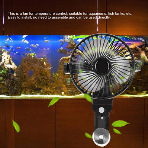 Estink Aquarium Cooling Fans, Automatic Temperature Control, Mute Fish Cooling Fans for 110-240V Aquariums