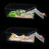 2 Pack Transparent Hermit Crab Water Tanks with Cuttable Climbing Ramp, Ideal Habitat for Crabs
