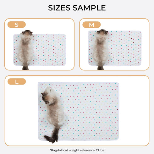 1 Pack 3 Blankets - Super Soft Cute Dot Pattern Pet Blanket Flannel Throw for Dog Puppy Cat, Beige/Brown/Pink