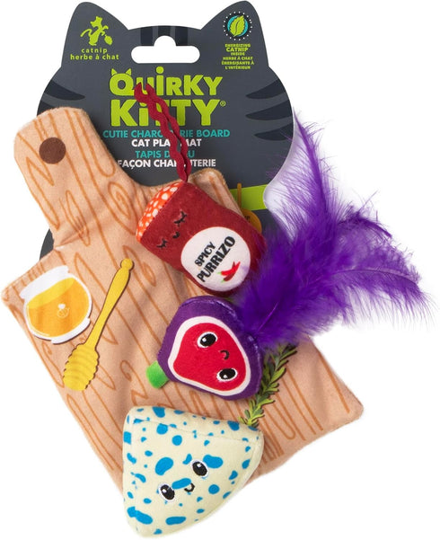 Interactive Cat Toy: Cutie Charcuterie Board Play Mat with Plush Toys