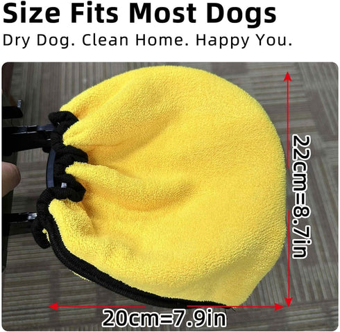 2 Towels(8"x9") MANON ROSA Pet Towel for Drying Dogs Face and Mouth Quick Dry Train Dog to Wipe Face After Drinking