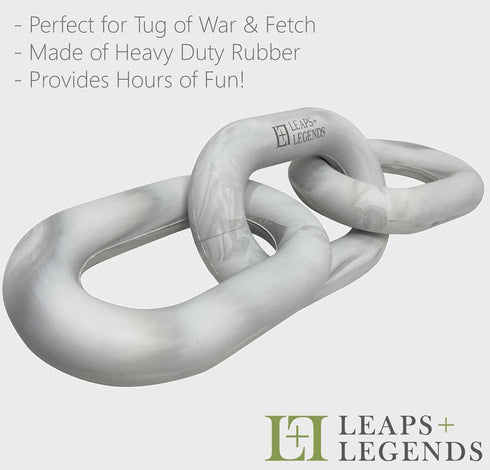 Tug of War Dog Chew Toy, Natural Rubber Heavy Duty Marble Links, Aesthetically Pleasing for Small, Medium, Large Dogs