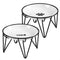 Ceramic Cat Bowls, 2 Pack - 10 oz Raised, Whisker Friendly, Anti-Vomiting Food Plates for Indoor Cats & Kittens