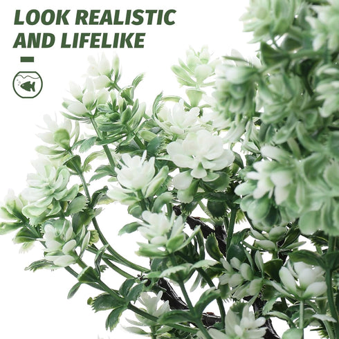 Aquarium Landscape Tree - Artificial Plastic Plants Tree Decoration with Resin Base for Fish Tank