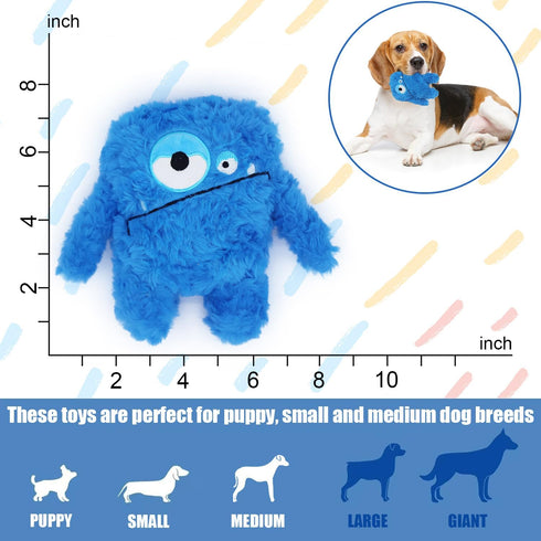 Plush Squeaky Dog Toy, Crinkle Stuffed Dog Toy Keep Them Busy Tug of War Birthday Dog Chew Toy for Small Medium Large