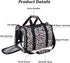 Petmolico Cat and Dog Carrier, Airline Approved Soft Travel Carrier with 3 Open Doors, Leopard