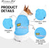 Parisian Pet Dog T-Shirt - Embroidered 'Prince' - Blue XL, 100% Cotton, Sleeveless Vest for Large Dogs