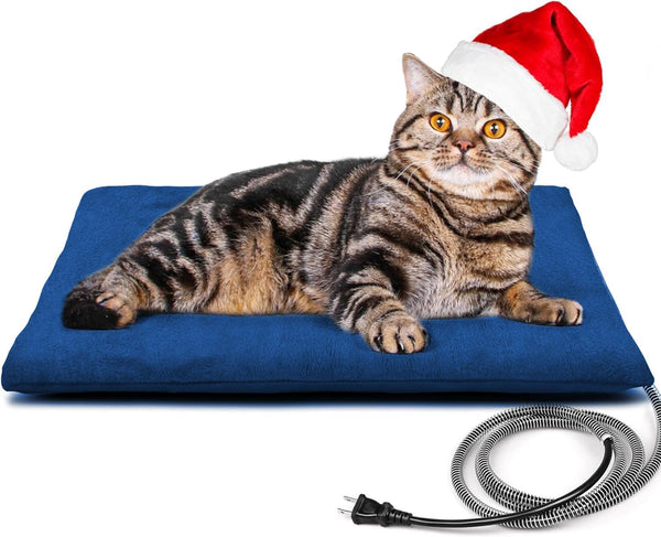 Kiroto Outdoor Heating Pad for Cats, Waterproof Electric Cat Warming Pad, Heated Cat Bed for Feral Cats, 20"x16"