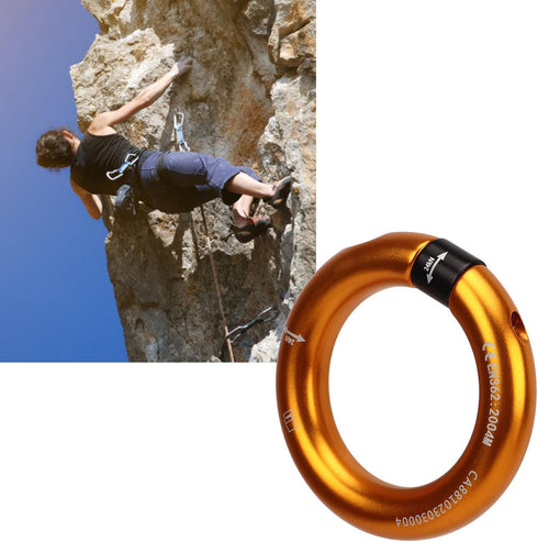 Rappel Ring, Rock Climbing O Ring, Safe to Use, Abrasion Resistance for Mountaineering