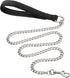 Heavy Duty Metal Dog Leash - 6 FT Chew Proof Pet Leash Chain with Soft Padded Handle for Large & Medium Dogs