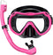 Snorkeling Gear Set for Adults, 180° Panoramic View Snorkel Mask, Anti-Fog Anti-Leak Dry Top for Diving