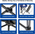 Folding Camping Chair Mesh Back Portable Breathable Outdoor Chairs with Carry Bag & Cup Holder for Camping, Beach