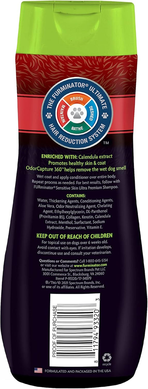 16 oz FURminator Sensitive Skin Ultra Premium Conditioner, Sensitive Skin Conditioner for Dogs Helps Reduce Itching