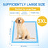 36"x36", 50 Pack 3X-Large 6 JollyMate Dog Pee Pads Extra Large Super Absorbent Pet Training Pads with Adhesive Tabs