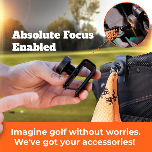 Frogger Golf Bag Latch-It Accessory Attachment System – Magnetic Clip for Golf Towels, Brushes, Rangefinders & More