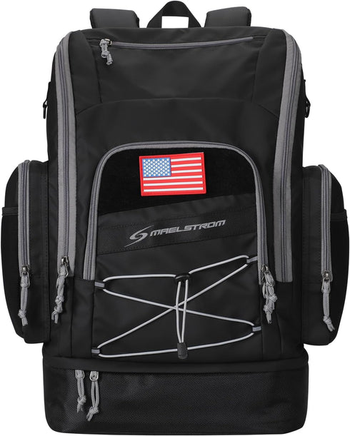 Maelstrom 35L Swim Backpack with Separate Shoes Compartment, Swim Gear Bag, Athlete Gym Rucksack for Men and Women